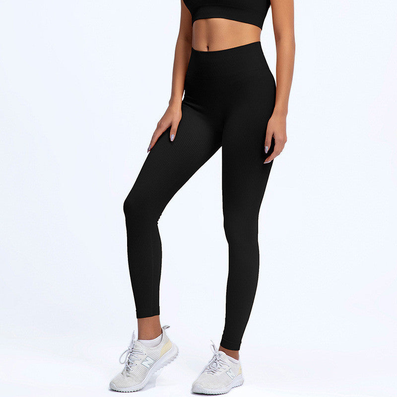 Damen Einfarbige Stretch Leggings