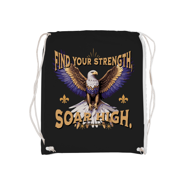 Gymsack Bag Gym Stof Find Your Strength Soar High