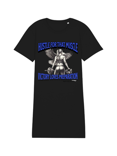 Spinner Lange T-Shirt Hustle That Muscle Victory Loves Preparation