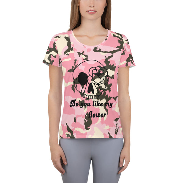 Sport-T-Shirt für Damen DO YOU LIKE MY FLOWER Tot Kopf