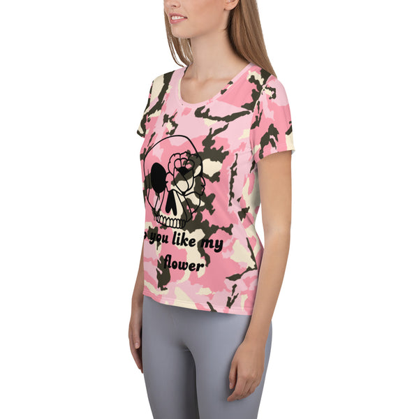 Sport-T-Shirt für Damen DO YOU LIKE MY FLOWER Tot Kopf